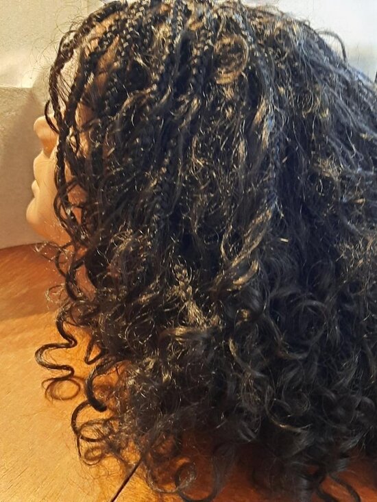 NEW ! Full Lace Black Boho Braided Wig 16\